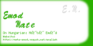 emod mate business card